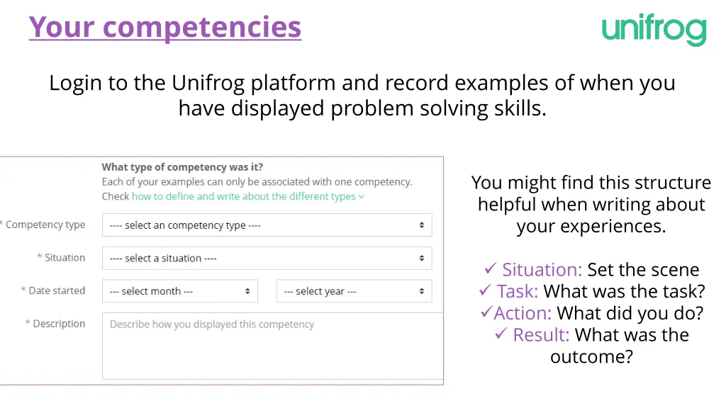your competencies