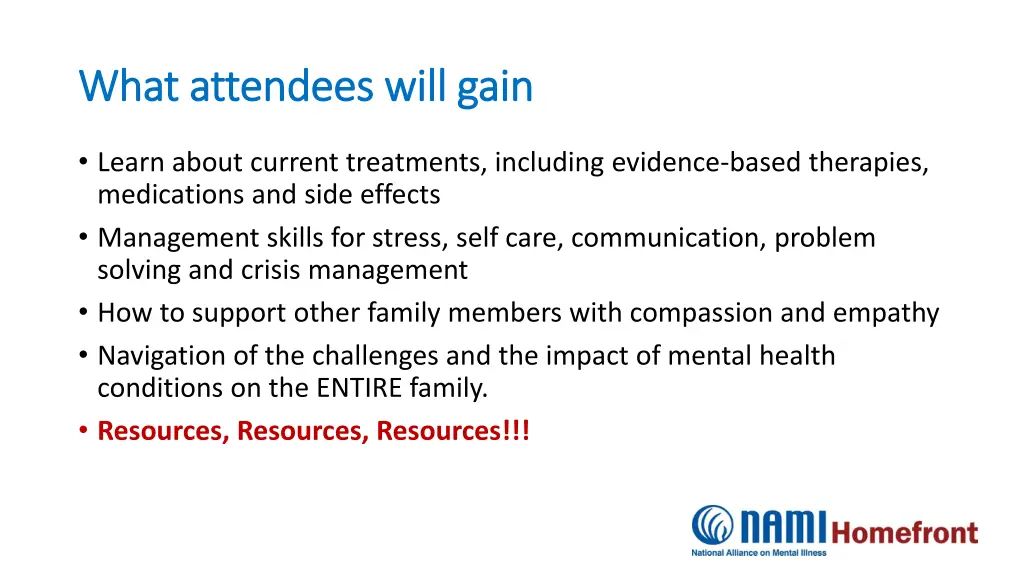 what attendees will gain what attendees will gain