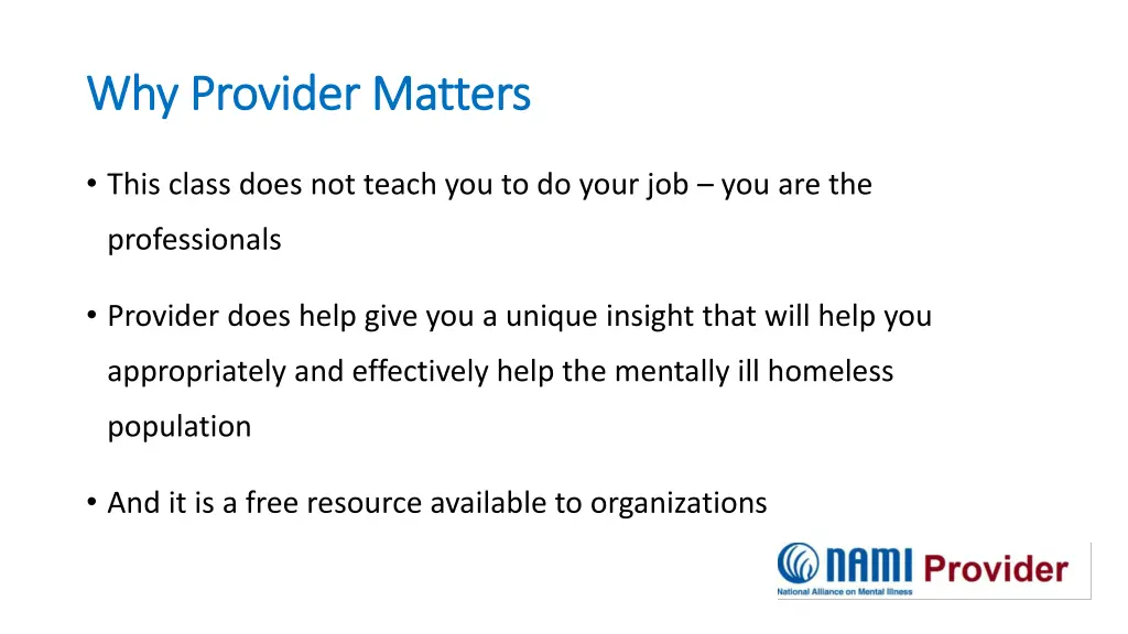 why provider matters why provider matters 1