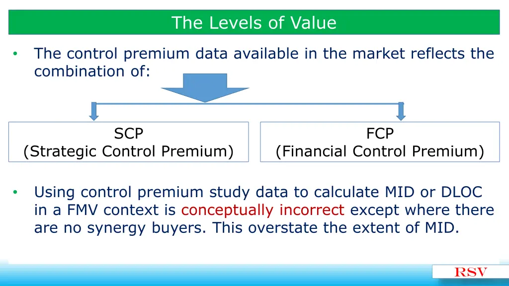 the levels of value 2