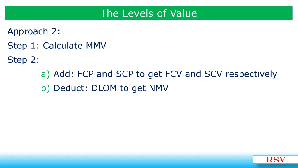 the levels of value 6