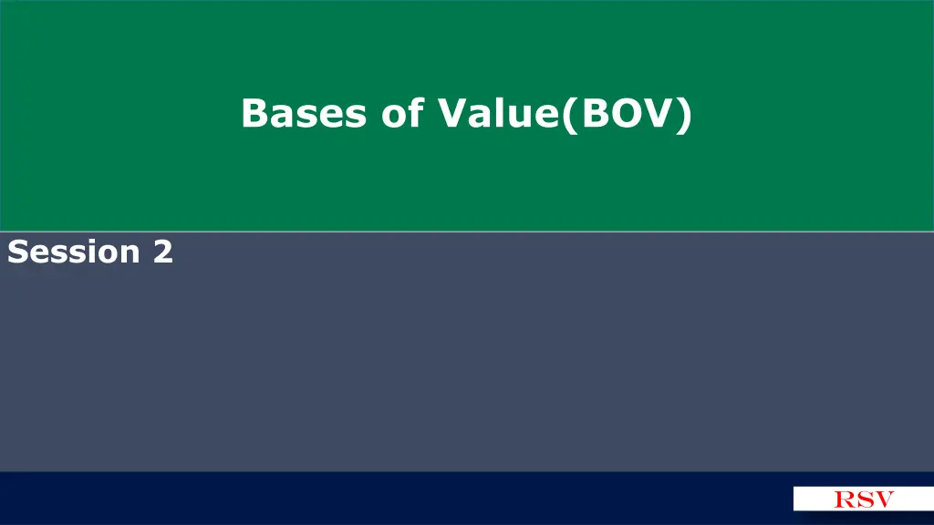 bases of value bov