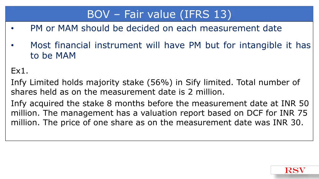 bov fair value ifrs 13 pm or mam should