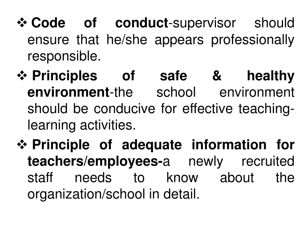 conduct supervisor