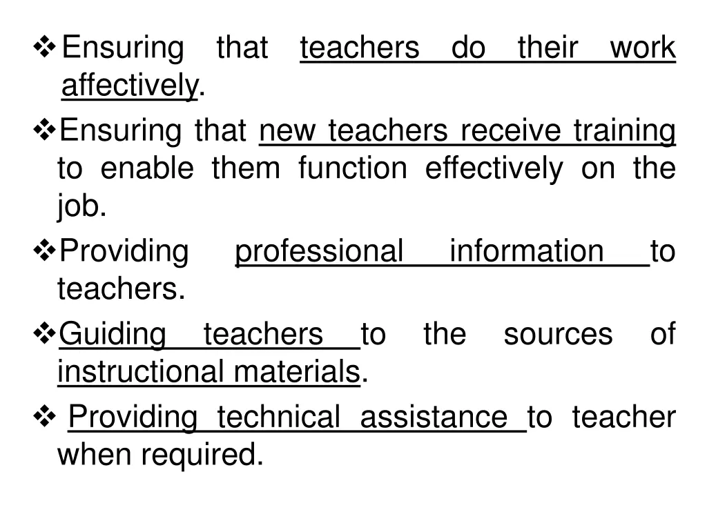 ensuring affectively ensuring that new teachers