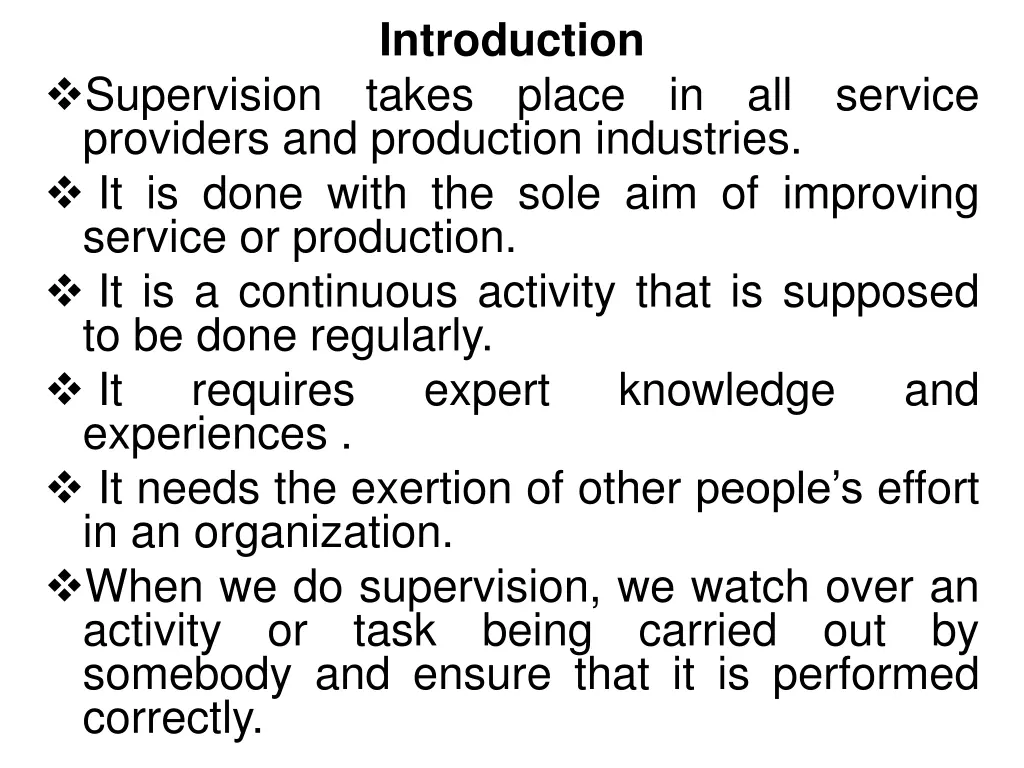 introduction takes