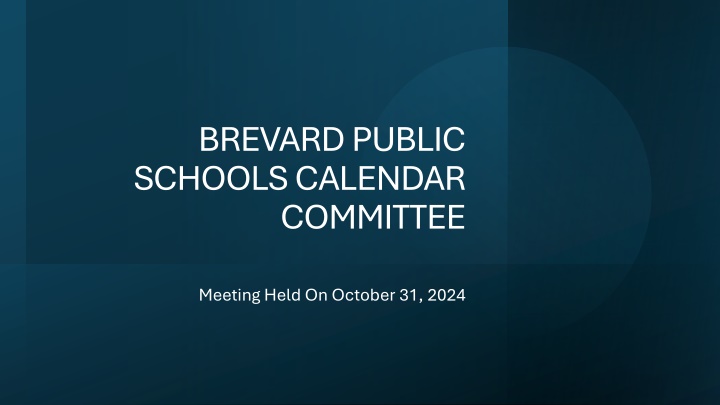 brevard public schools calendar committee