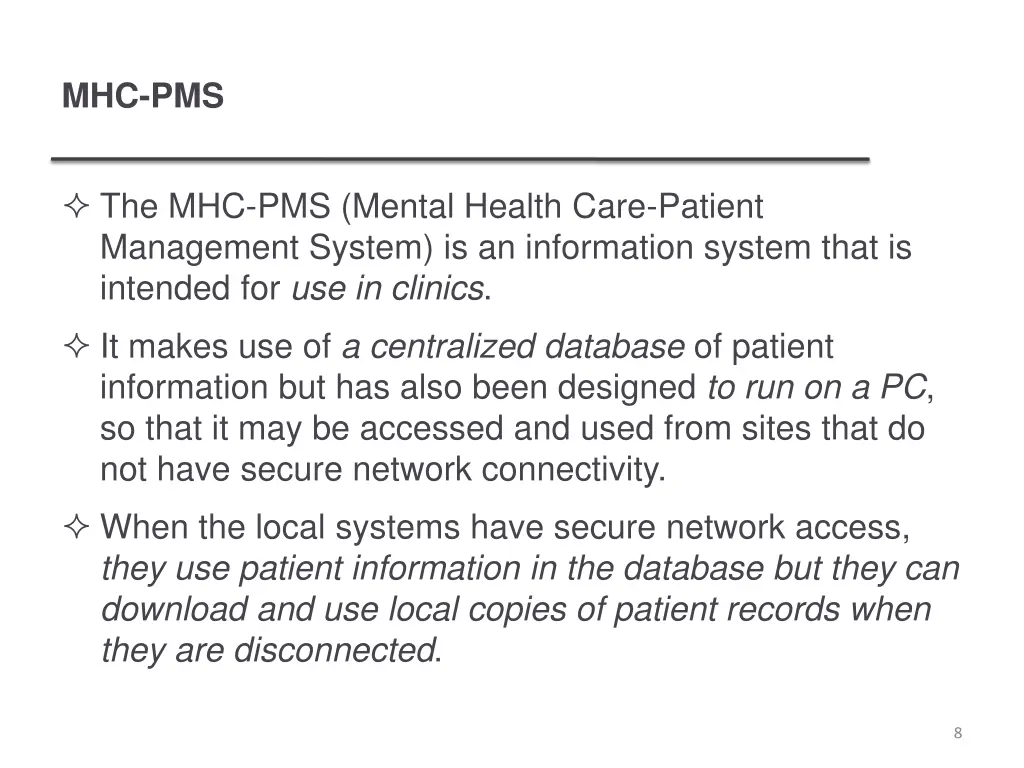 mhc pms