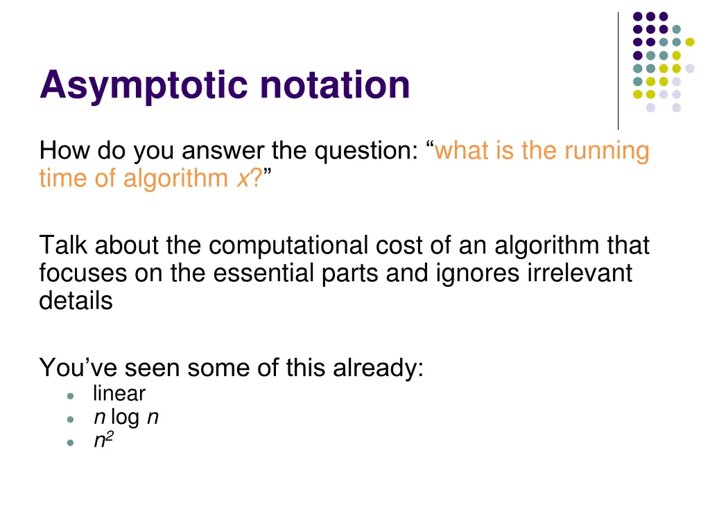asymptotic notation