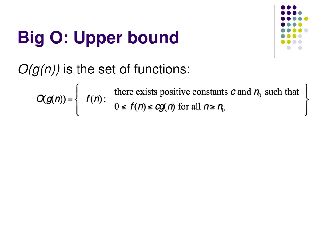big o upper bound