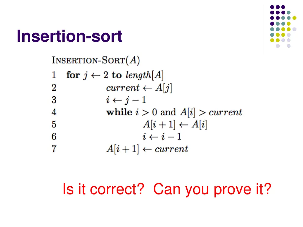 insertion sort 1