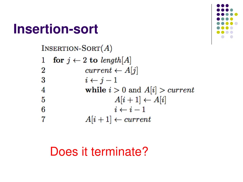 insertion sort