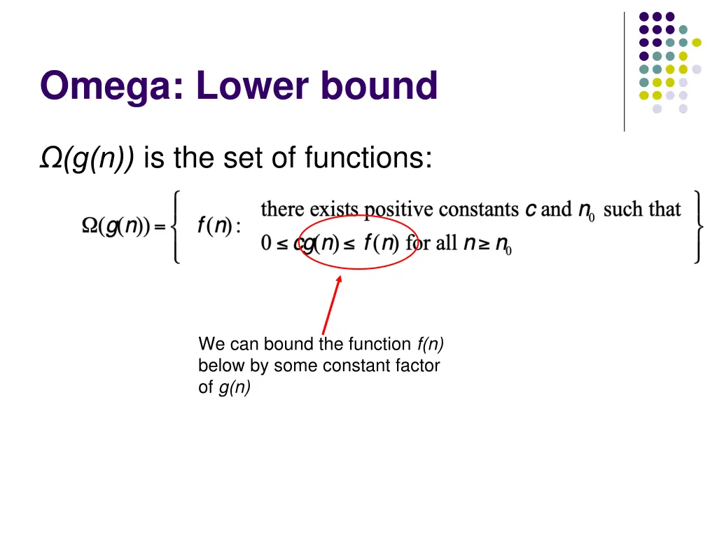 omega lower bound 1