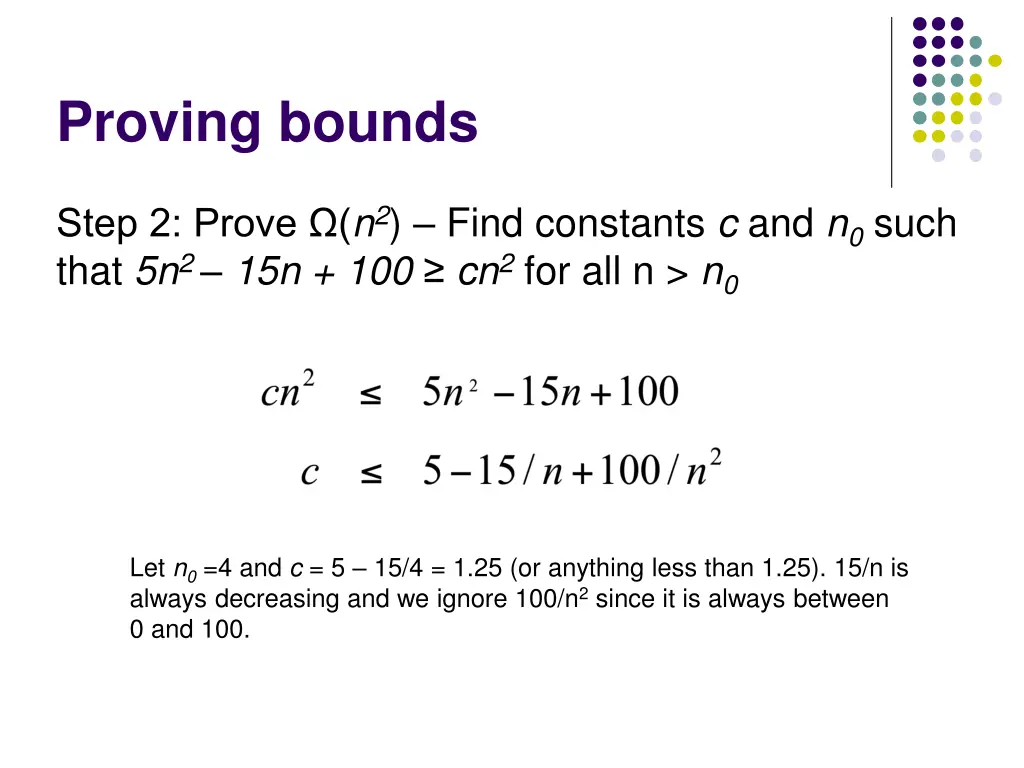 proving bounds