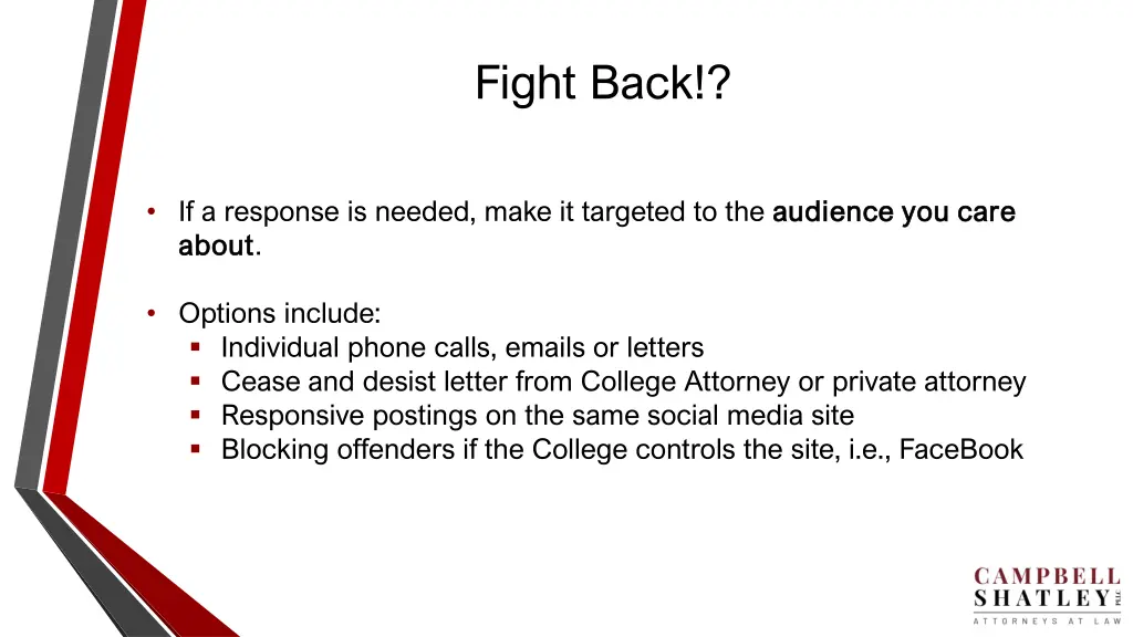 fight back