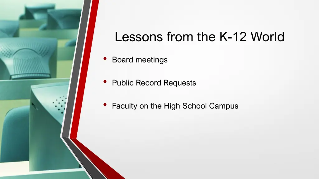 lessons from the k 12 world