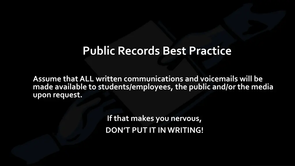 public records best practice