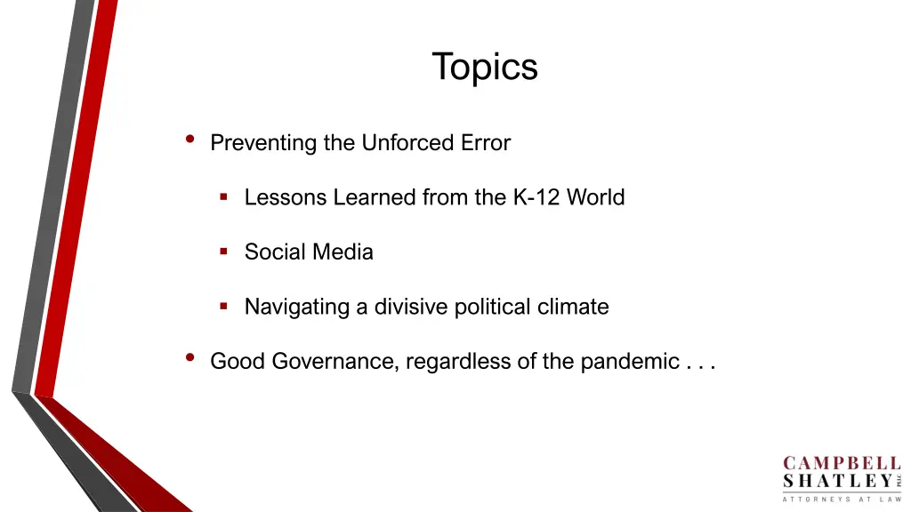 topics