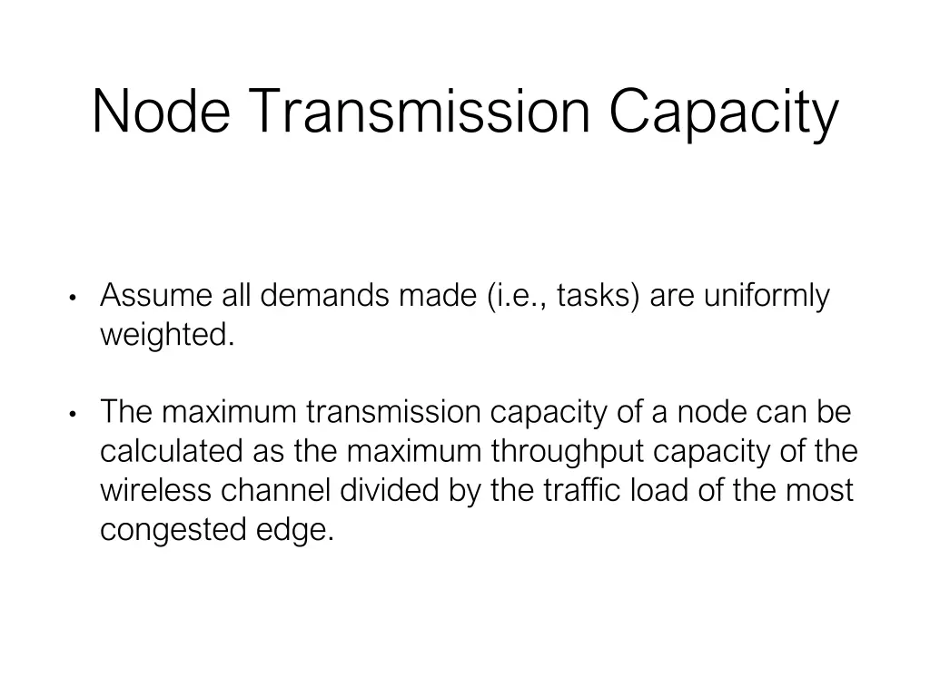 node transmission capacity