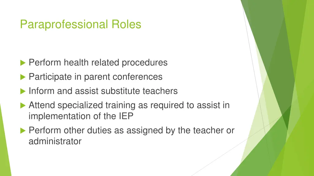 paraprofessional roles 2