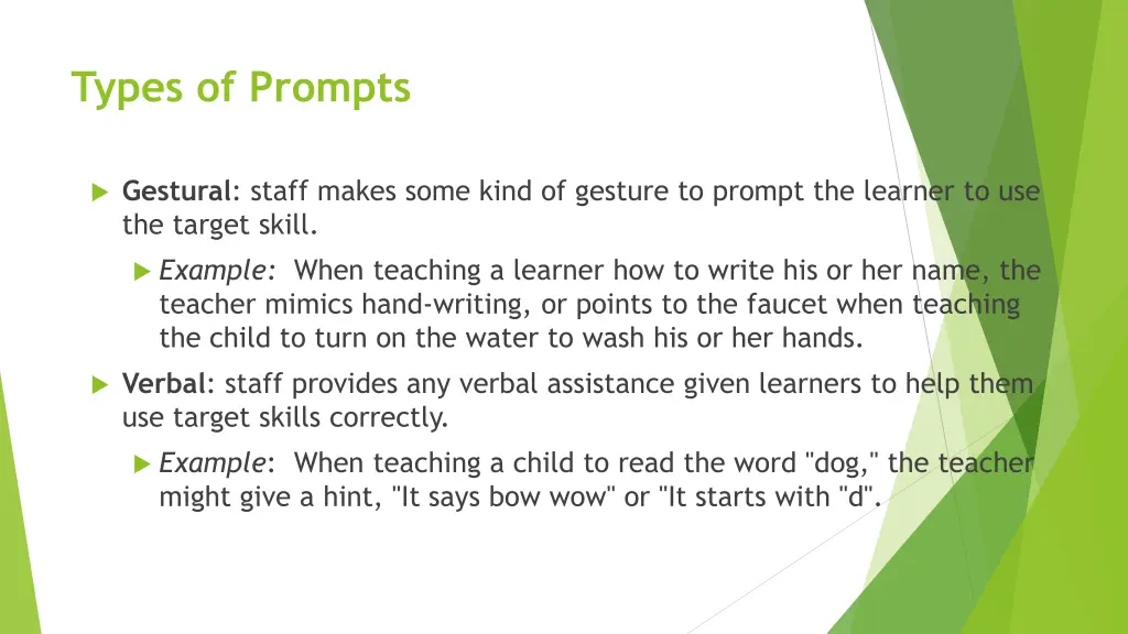 types of prompts
