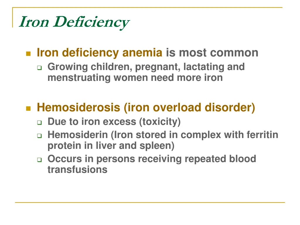 iron deficiency
