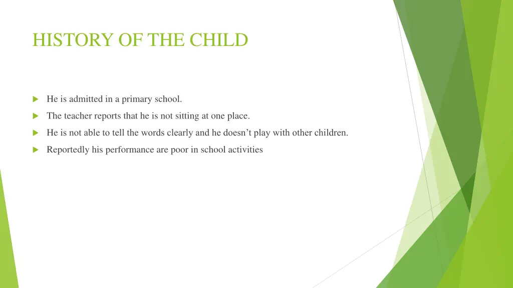 history of the child 2