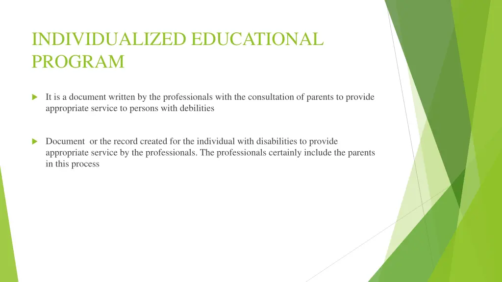 individualized educational program