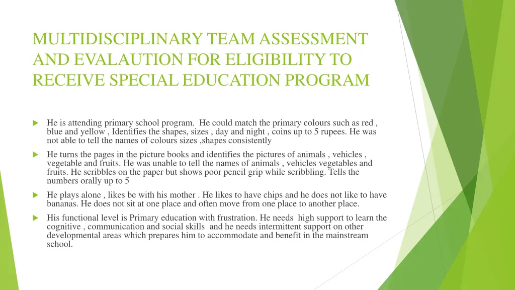 multidisciplinary team assessment and evalaution 3