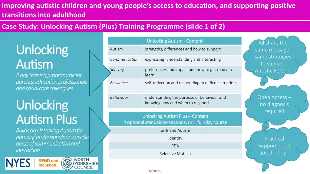 improving autistic children and young people
