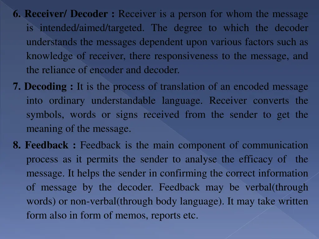 6 receiver decoder receiver is a person for whom