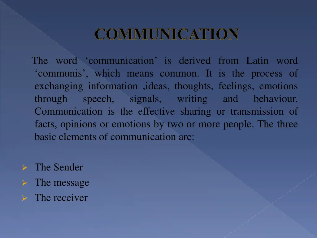communication