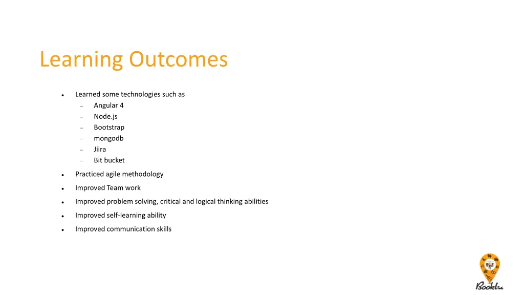 learning outcomes