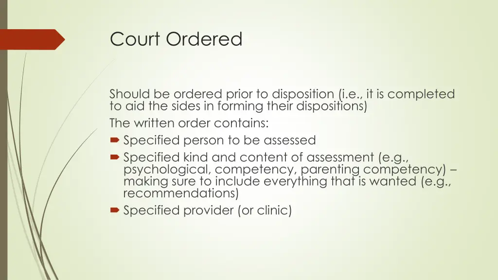 court ordered