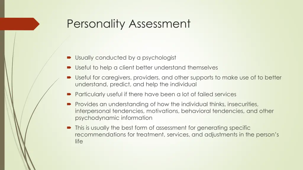 personality assessment