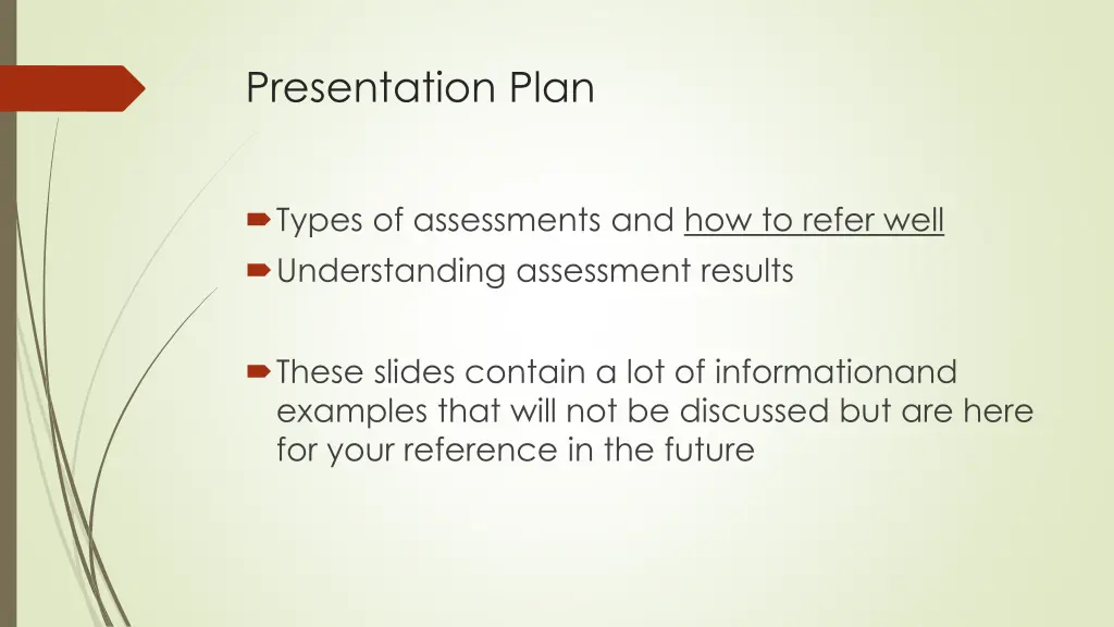 presentation plan