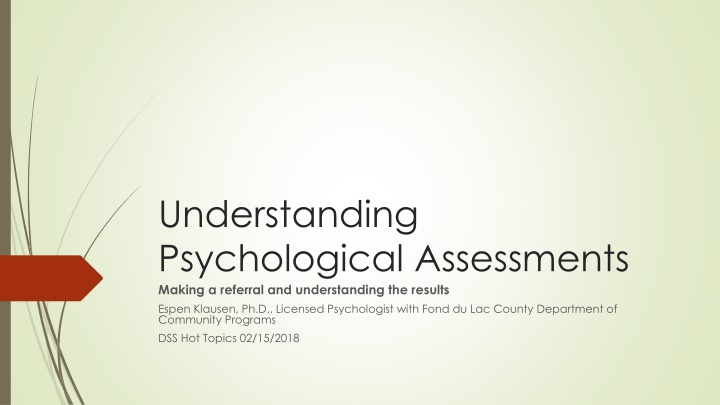 understanding psychological assessments making
