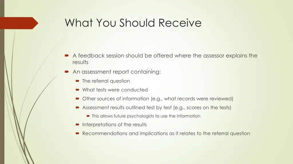 what you should receive