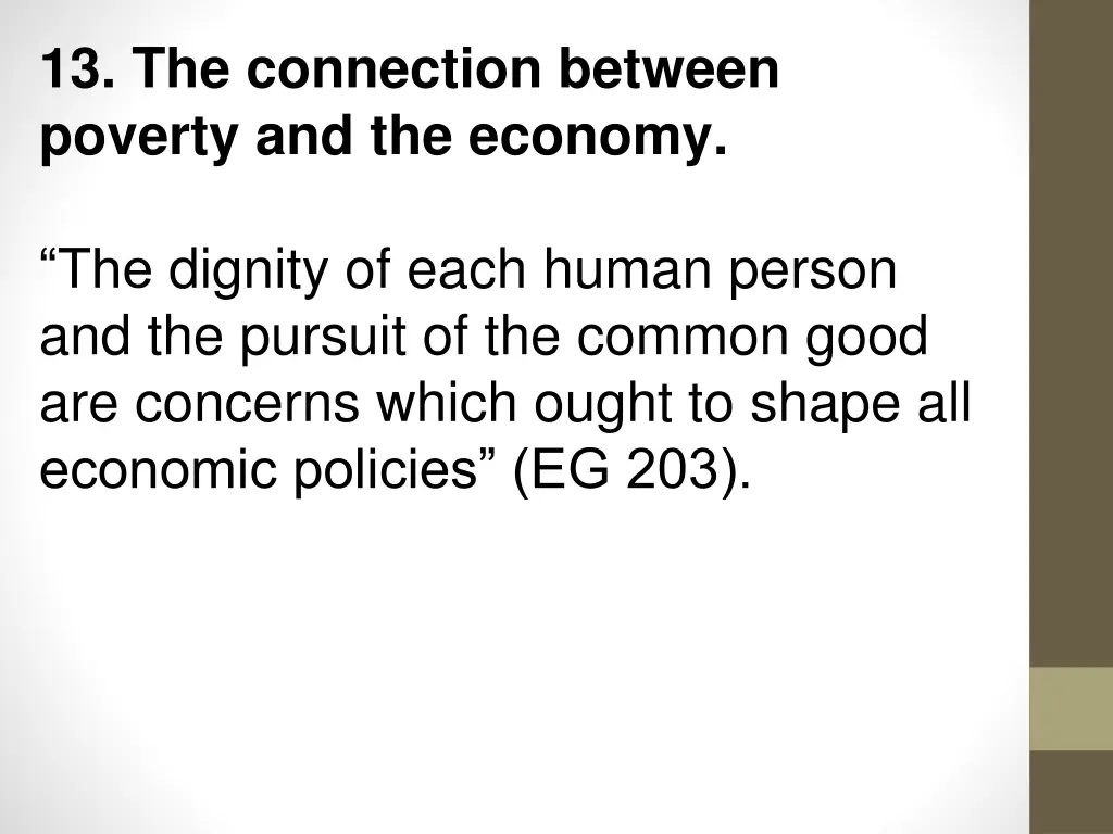13 the connection between poverty and the economy