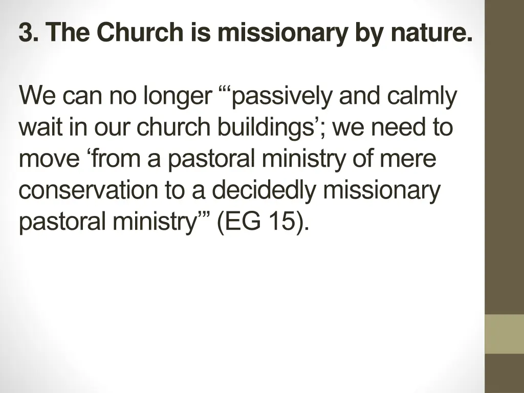 3 the church is missionary by nature