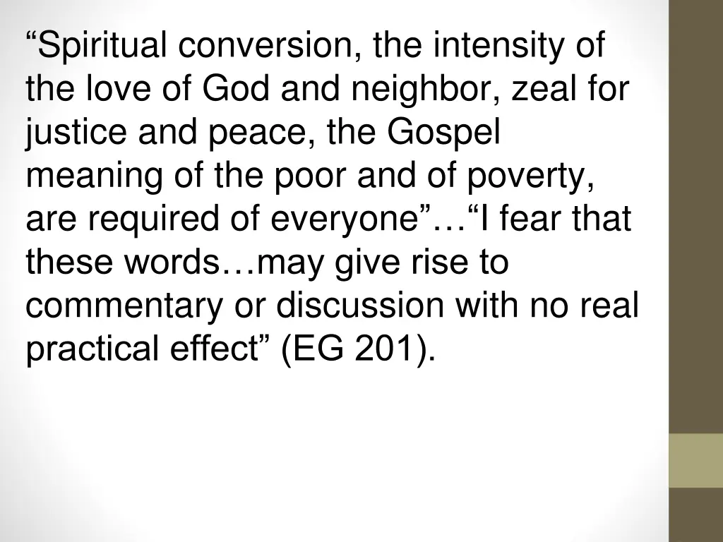 spiritual conversion the intensity of the love