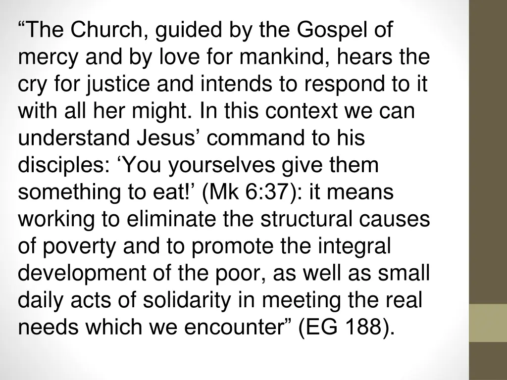 the church guided by the gospel of mercy