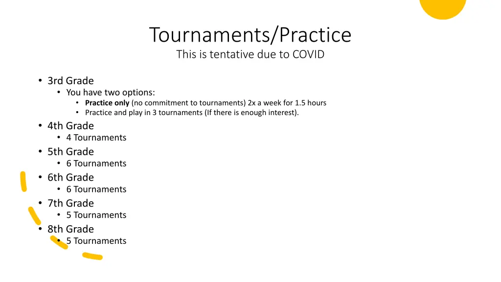 tournaments practice this is tentative
