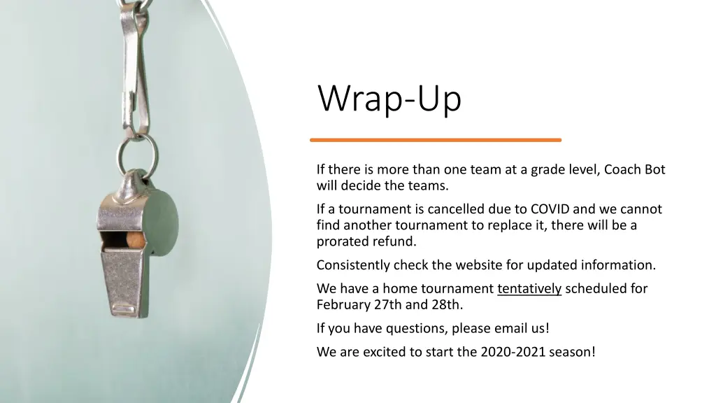 wrap up