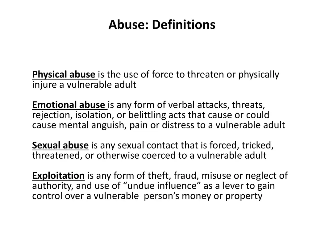 abuse definitions