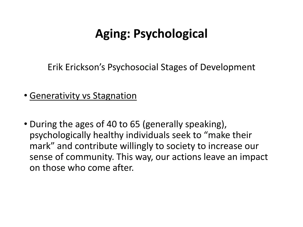 aging psychological