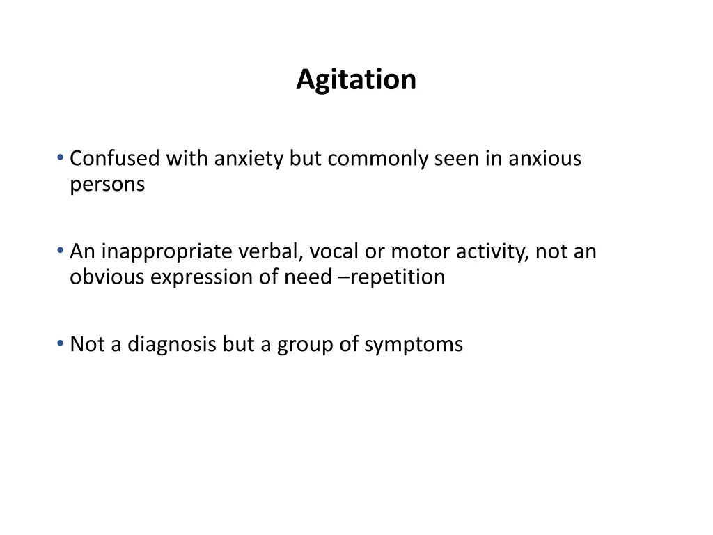 agitation