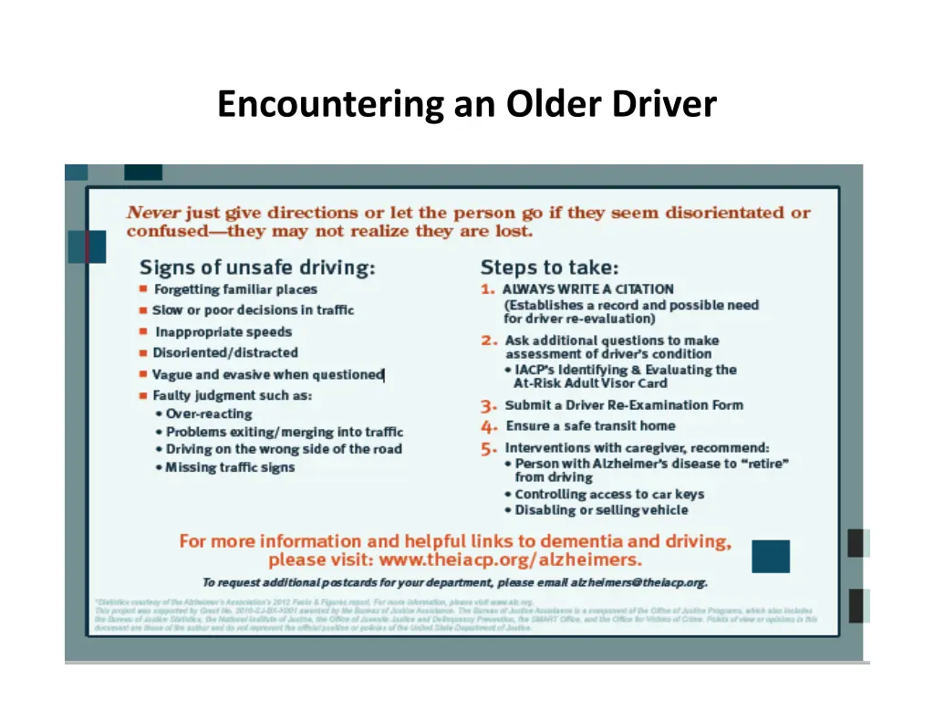 encountering an older driver