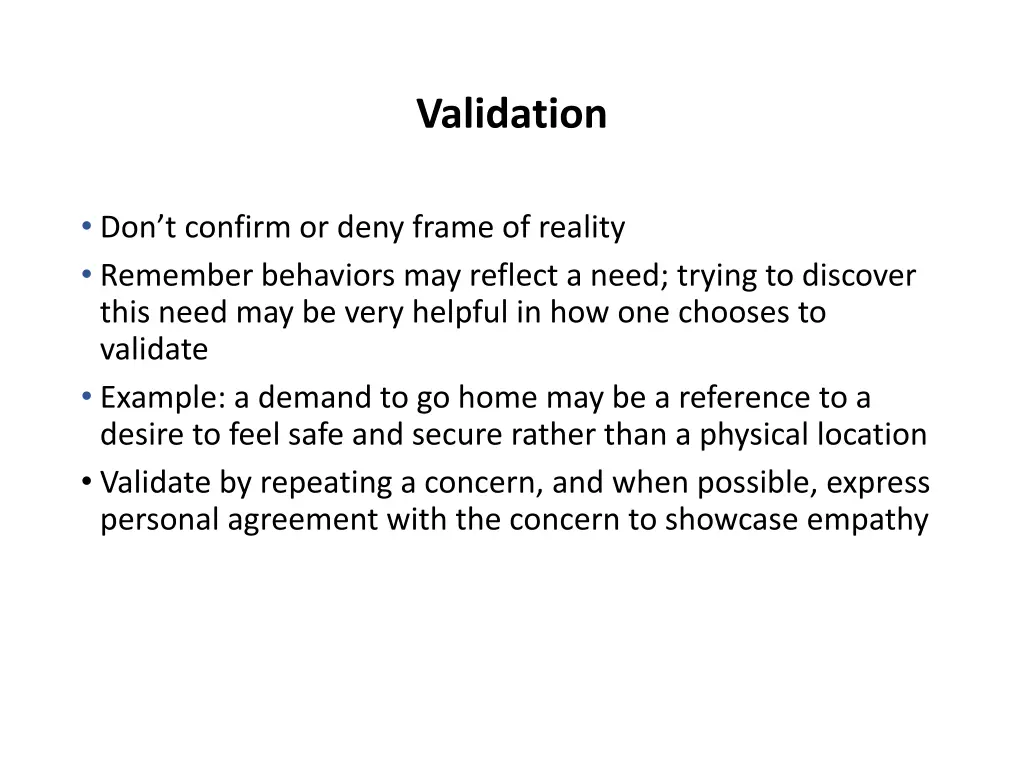 validation
