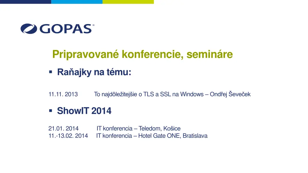 pripravovan konferencie semin re
